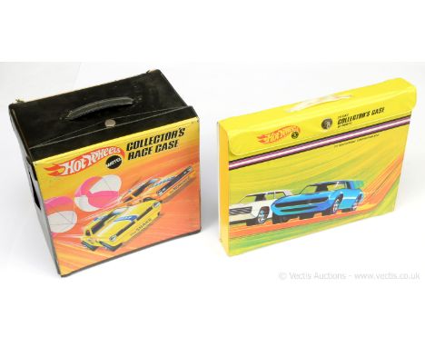 Hot Wheels (Mattel) a pair of Collectors Cases (1) holds 24 Cars with built-in plastic trays, outer case is generally Good Pl