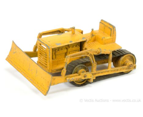 Matchbox early Moko Lesney Toys large scale Caterpillar Bulldozer - finished in yellow including metal rollers with black rub