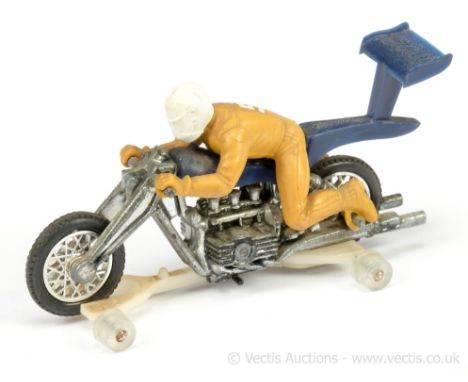 Hot Wheels (Mattel) Rrrumblers 9203 High Taler - blue plastics with light tan figure, white helmet and racing number 5 - over
