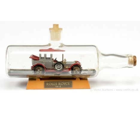 Matchbox Models of Yesteryear Lesney Giftware Series Y7 Rolls Royce - silver, metallic red, maroon seats, brass trim and 12-s