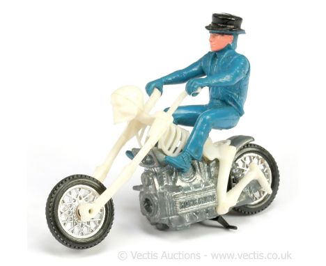 Hot Wheels (Mattel) Rrrumblers 6645 Bone Shaker with blue figure rider, black helmet - Good Plus without guide - see photo.