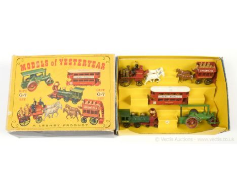 Matchbox G7 Gift Set to include Y3 E Class Tramcar "News of the World" - red, white roof, black plastic wheels, gold lights, 