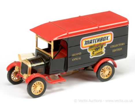 Matchbox Models of Yesteryear YY Ford Model TT Van "Matchbox Collectors Guild 2nd Annual Collectors Edition" - black body, re