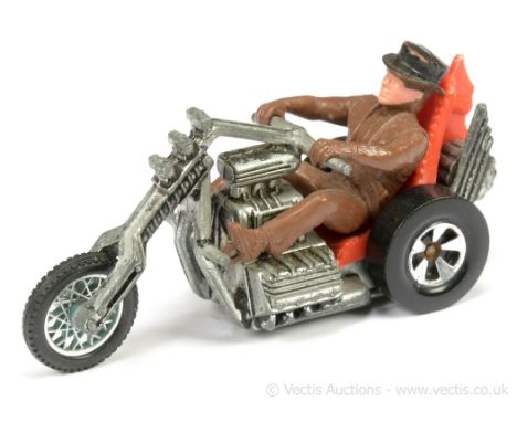 Hot Wheels (Mattel) Rrrumblers 6409 Torque Chop - red seat, dark brown figure rider with black hat - Good Plus without guide.