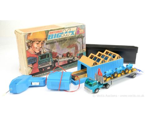 Matchbox Super Kings (Big MX) BM-2 Mechanised Tractor Plant &amp; Winch Transporter containing Ford Articulated Truck and Tra