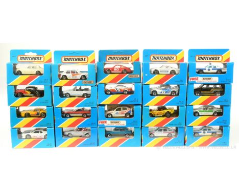 Matchbox Superfast group of 1980's issues mainly Cars to include MB34 Ford RS200; Renault "Taxi" (James Bond/A View to a Kill