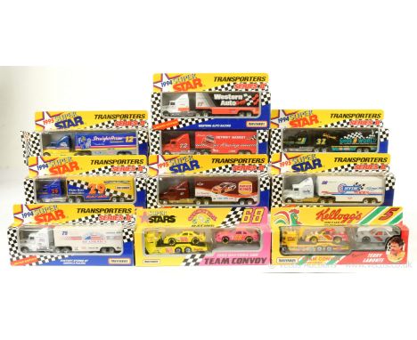 Matchbox Convoy Series a group of mainly "Super Star Transporters" - includes 3-piece "Country Time" set Kenworth Racing Car 