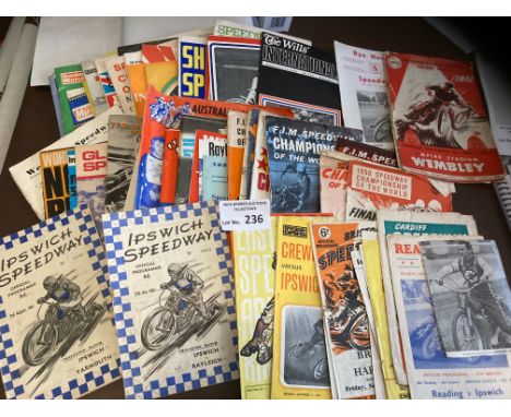 Speedway : A bag of various programmes many tests Intls plus 1950's World Finals &amp; 2x Ipswich 1951 - 1st season progs