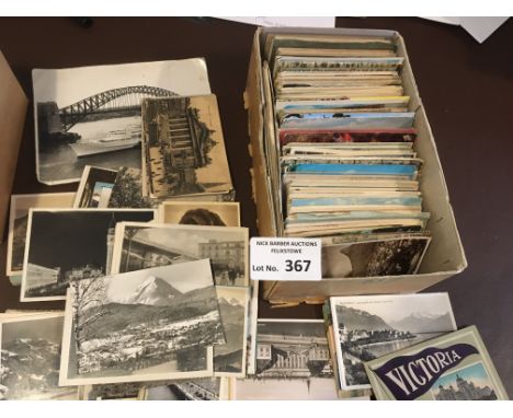 Postcards : A box of 600+ vintage worldwide cards inc Palestine, Germany, Italy etc inc RP's mainlytopo/some subjects
