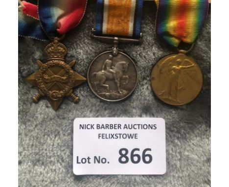 Militaria :  WWI Trio of medals to Pte. R. Dagger ASC SS - 18233 - GVF