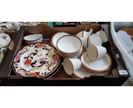 An M&amp;S Connaught dinner service and other assorted china including Royal Worcester, Masons etc.  