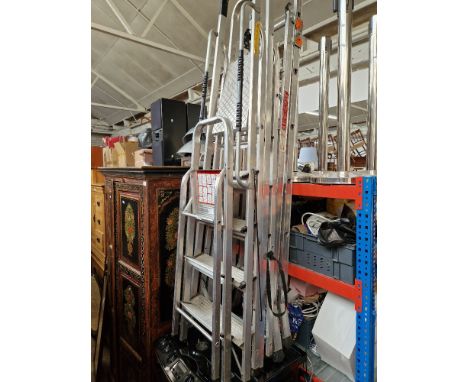 4 sets of aluminium step ladders  