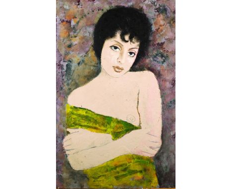 ERNEST NEUSCHUL (CZECH, 1895-1968) Portrait of a Girl with Dark Hair, undated [circa 1964], oil on board, unsigned, 55cm x 42