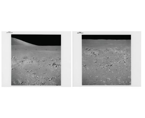 David Scott Two of the first photographs taken on the Moon with the Hasselblad camera equipped with a 500mm telephoto lens us