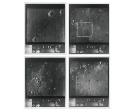 Four consecutive views depicting the first close up photographs of another world taken by the crash lander Ranger 7 on its wa