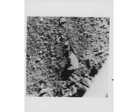 Four rare views of the lunar surface and the probe's scientific samplers Surveyor 5, 11 September 1967 Four vintage gelatin s