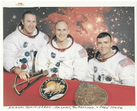 Official NASA portrait of the prime crew,  Apollo 13, April 1970Vintage chromogenic print on fibre-based Kodak paper, 25.3 x 