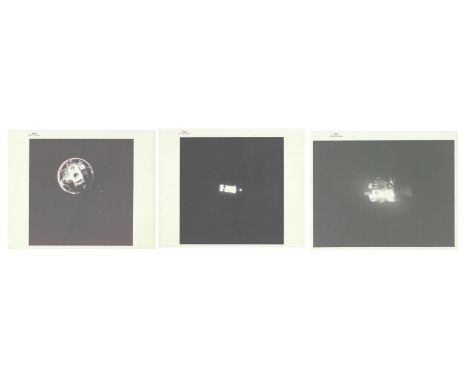James Lovell, Fred Haise or Jack Swigert Three views, comprising 1) a view of the Lunar Module "Aquarius", which later became