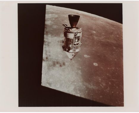 James Irwin The Command Module Endeavour during pitcharound in lunar orbit, nose-down with Scientific Instruments Module (SIM