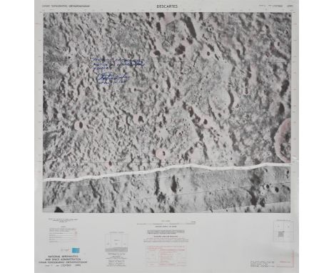 Lunar photographic ortophotomap of the Descartes region, prepared by U.S. Defence Mapping Agency Topographic Center for NASA 