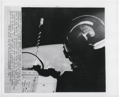 Buzz Aldrin The first space selfie, Buzz Aldrin during EVA, Gemini 12, 11-15 November 1966 Vintage gelatin silver print on fi