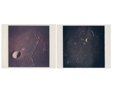 Eugene Cernan, John Young or Thomas Stafford  A pair of photographs depicting Apollo 11's planned landing location, including