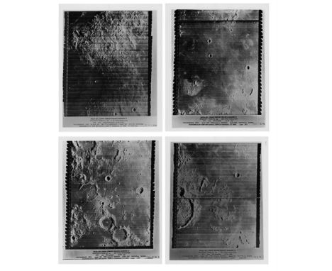 Four superb high resolution views of the lunar surface, high resolution frames  IV-109-H2, IV-132-H2, IV-132-H3, IV-137-H2, L