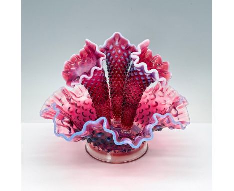 A lovely piece of Fenton Art Glass in purple crafted into a small epergne. Plum Opalescent was originally an unintended color