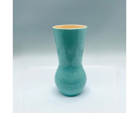 Light blue speckled ceramic vase. Glossy finish. Impressed Red Wing USA M 1499. Issued: 20th centuryDimensions: 9"H x 4.25"di