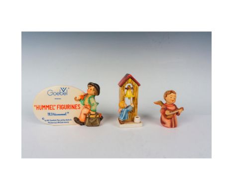 Hand painted in matte finish collectibles includes Angel Serenade figurine, Angel at Bell Candleholder, and Hummel Figurines 