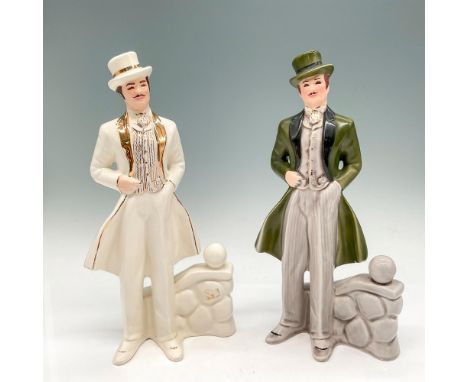 Includes 2 produced versions of Rhett Butler - one in all white with gilt accents and the other in green overcoat with matchi
