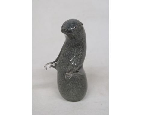 A VINTAGE WEDGWOOD ART GLASS STOAT WEASEL 