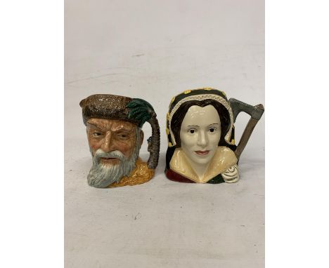 TWO VINTAGE ROYAL DOULTON CHARACTER TOBY JUGS 