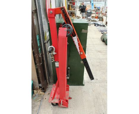A CLARKE STRONG ARM ENGINE LIFT CRANE 