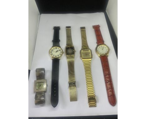 FIVE VARIOUS WRIST WATCHES TO INCLUDE ACCURIST, TIMEX, D&amp;G ETC 