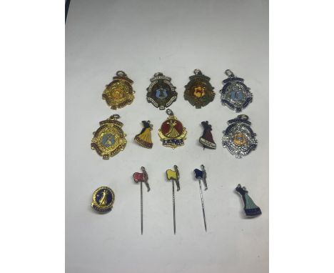 FOURTEEN VINTAGE BALLROOM DANCING MEDALS 