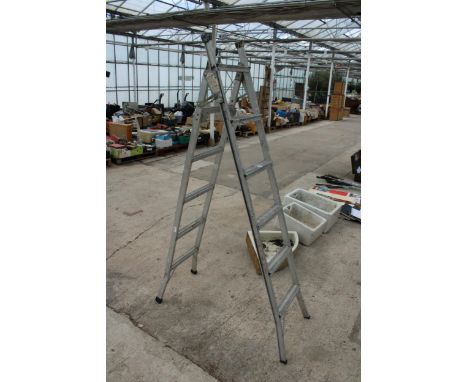 AN ALUMINIUM FOLDING STEP LADDER 