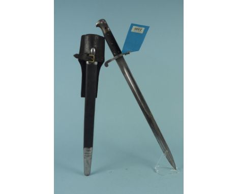 A British model 1887 Mk I bayonet with correct scabbard and unassociated frog