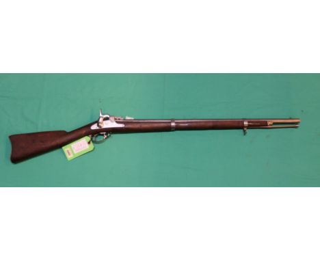 A Miller model 1861 .58 cal conversion to breech-loading, this example dated 1863 with lock also marked with eagle, U.S. Park