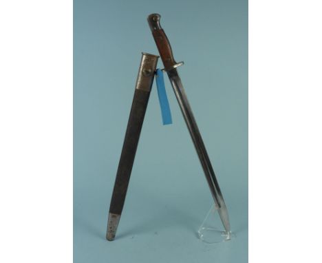A British model 1907 bayonet by Wilkinson with scabbard