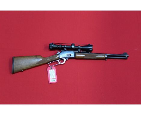 A Marlin Mod 1894 CP lever action rifle in .357/38 SPL cal, this is the 'trapper' model with a 16" barrel, in overall good co