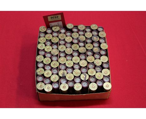 A box of one hundred 'Hellis' The Falcon 12 bore cartridges, No.3 shot, head strap indicates 1927-1963 (N.B. no lid to box), 