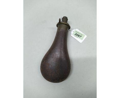 A powder flask by G &amp; J W Hawksley (spring as found)