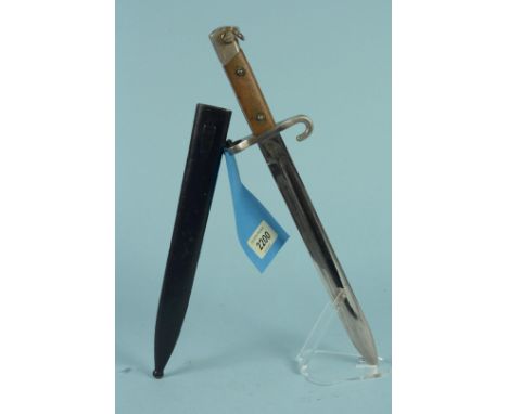 An Austrian N.C.O. bayonet with scabbard, model 1895