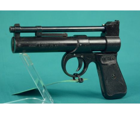 A post war Webley Junior .177 cal air pistol, Batch No.783 in original box, as a post 1939 air weapon the restrictions of the