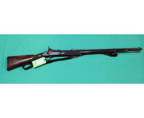 A rare Snider Lancasters patent (oval bore) two band 'volunteer' model rifle, action marked Sniders Patent with lock marked L