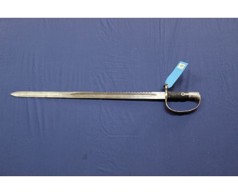A British model 1879 Artillery sword bayonet with sawback, dated 5/83 (no scabbard)