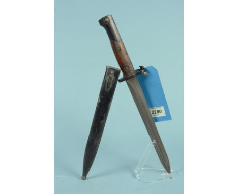 A Belgium model F.N.1949 bayonet with scabbard