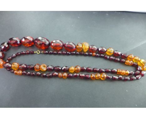 An amber and mixed bead faceted necklace - Length approx 112cms - Total weight approx 89.8gms
Condition Report: Good - The li