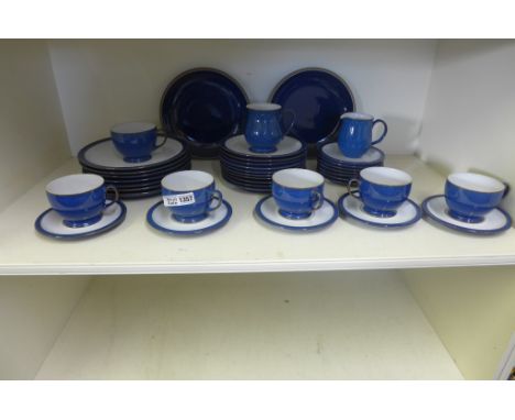 A Denby part dinner tea service - 37 pieces - with two similar plates - pre owned but good condition/some usage marks